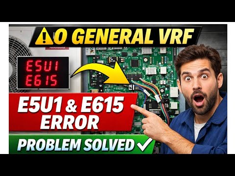 How to fix O General VRF error codes | E5U1 and E615 troubleshooting #hvac #ac