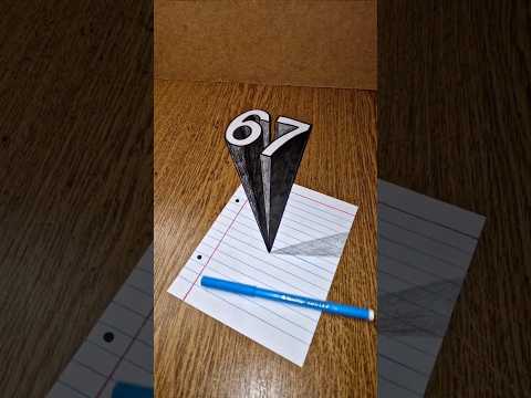 3D Drawing "67"! FULL TUTORIAL HERE 👇 👇