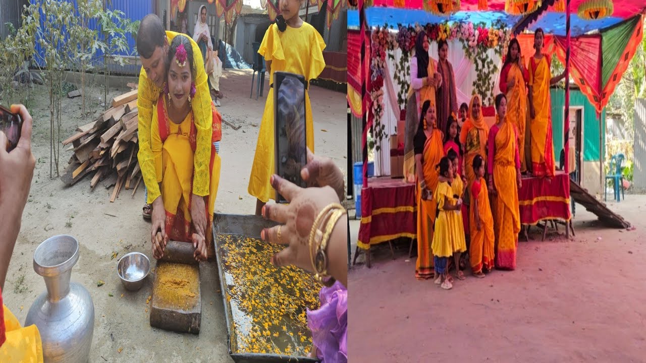 তেলের অনুষ্ঠান হচ্ছে /khuki vlogz