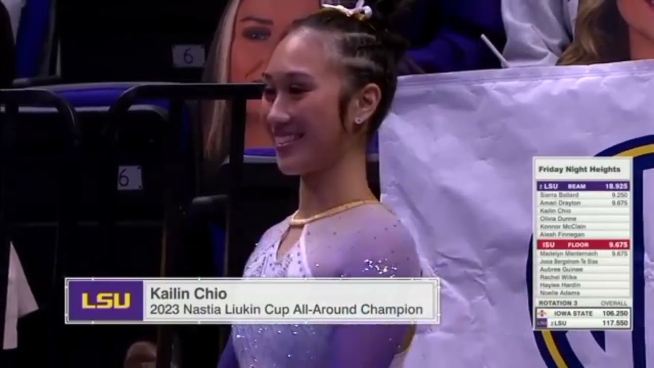 best 5 college gymnast beam performance by Team LSU vs ISU 2025