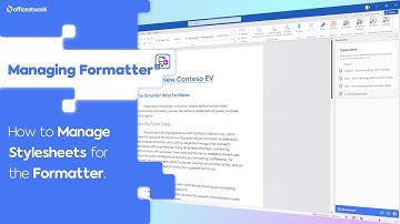 How to Manage Stylesheets for the Formatter? | officeatwork Formatter