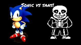 Sans The Skeleton Vs Sonic The Hedgehog Fight!