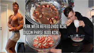 PEAK WEEK REFEED DAY | DIGGING PHASE 1600 KALORI FULL DAY OF EATING