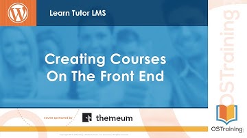04 Creating Courses on the Front End