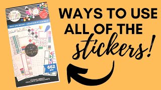How to use ALL the Themed Stickers - Happy Planner Bold and Bright Sticker Book - Planner Tips