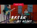 Break my heart  dua lipa bass  drum cover ft adrian navarro  mauricio muoz