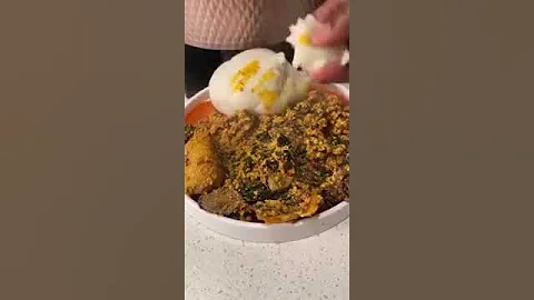 Pounded Yam and Egusi soup