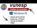 03 VUNESP Análise de questões Windows 10 | VUNESP 2019