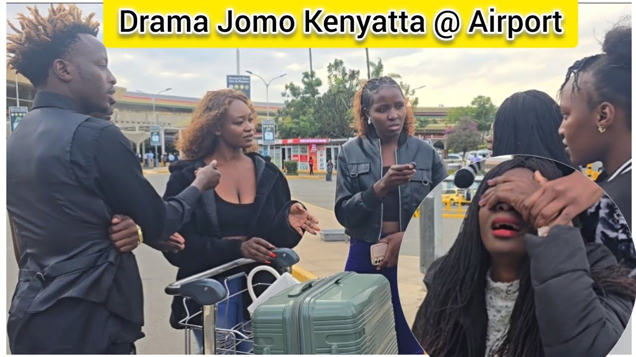 Drama at Airport baada ya Two ladies fighting for One Husband who were friends.