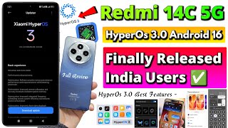 Redmi 14C 5G HyperOS 3.0 Android 16 Update Finally Released in India | Full Review & Features🔥✅
