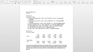 ACC102 Exercise 14.1 Written Assignment 2