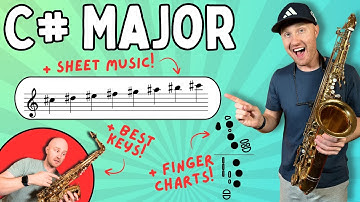 HOW TO PLAY the C# MAJOR SCALE on SAXOPHONE! | Sheet Music + Play-A-Long Tracks! ALL SAXES!
