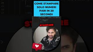 💡COME STAMPARE NUMERI PARI IN 20 SECONDI  #coding #webdevelopment #php #sviluppoweb #tutorialshorts