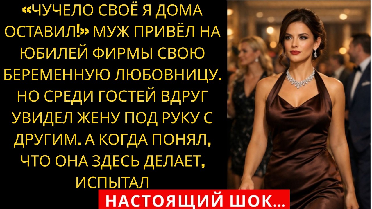 «Чучело своё я дома оставил!» — громко заявил муж на юбилее фирмы…и вошёл в зал… не один.