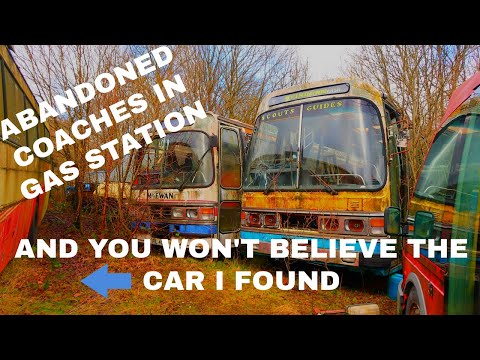 ABANDONED COACHES IN GAS STATION