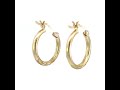 Video: 10Kt Gold Hoop Earrings 2mm-20