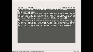 C64 Word Processor - ROYALTY FREE FOOTAGE (No Attribution)