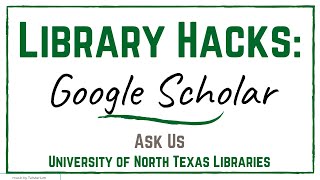 Library Hacks  Google Scholar
