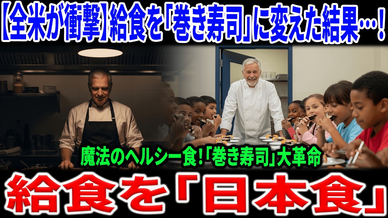 【大逆転】クビ寸前の60歳アメリカ人シェフが、給食を「巻き寿司」に変えた結果…肥満ワースト校で起きた奇跡