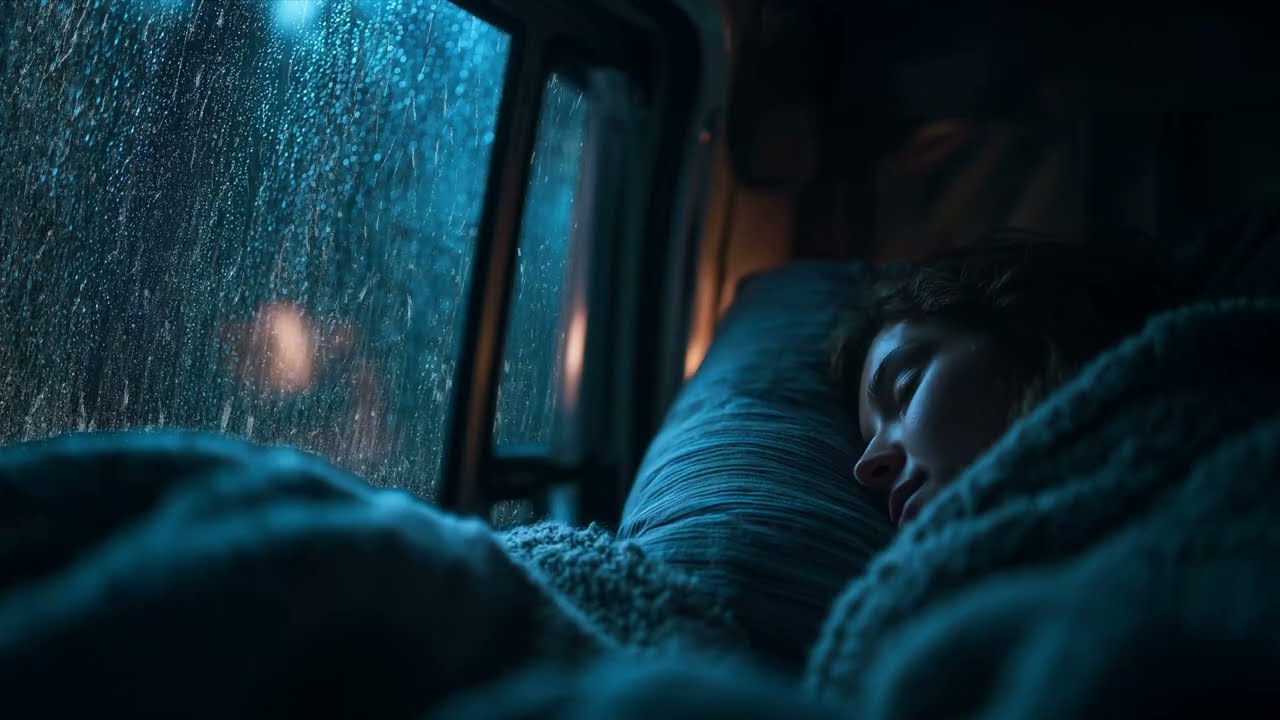DEEP SLEEP with Rain Sounds Inside a Car at Night