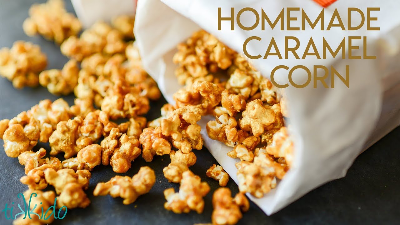 Homemade Caramel Corn Recipe ( and Golden Version for St. Patrick's Day