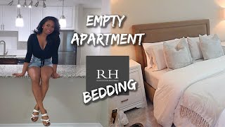 Empty Apartment Tour| Restoration Hardware Inspired Bedding