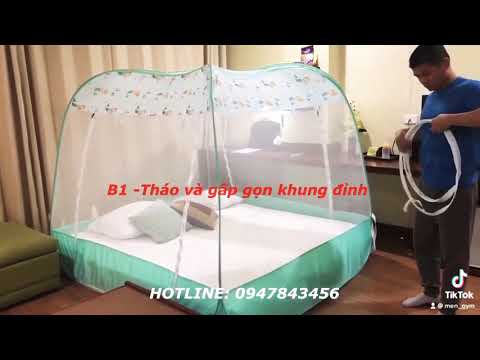 Video Cách gấp màn chụp đỉnh vuông Ánh Dương - youtube