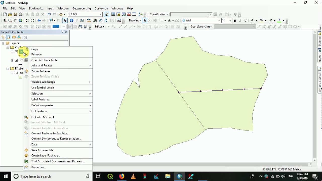How To Establishment Points And Extract Xy Coordinates In A Boundry Line By Using Arcmap YouTube