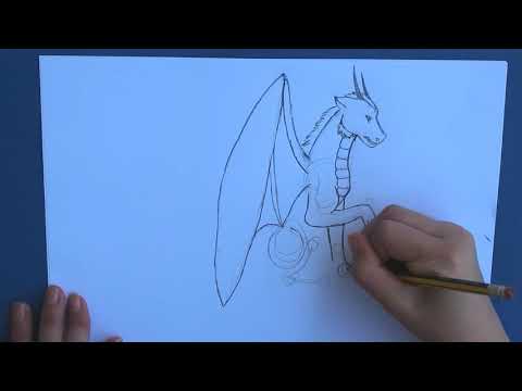 Video: Wie Zeichnet Man Einen Drachen Mit Einem Einfachen Bleistift