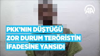 PKK'nın düştüğü zor durum teröristin ifadesine yansıdı