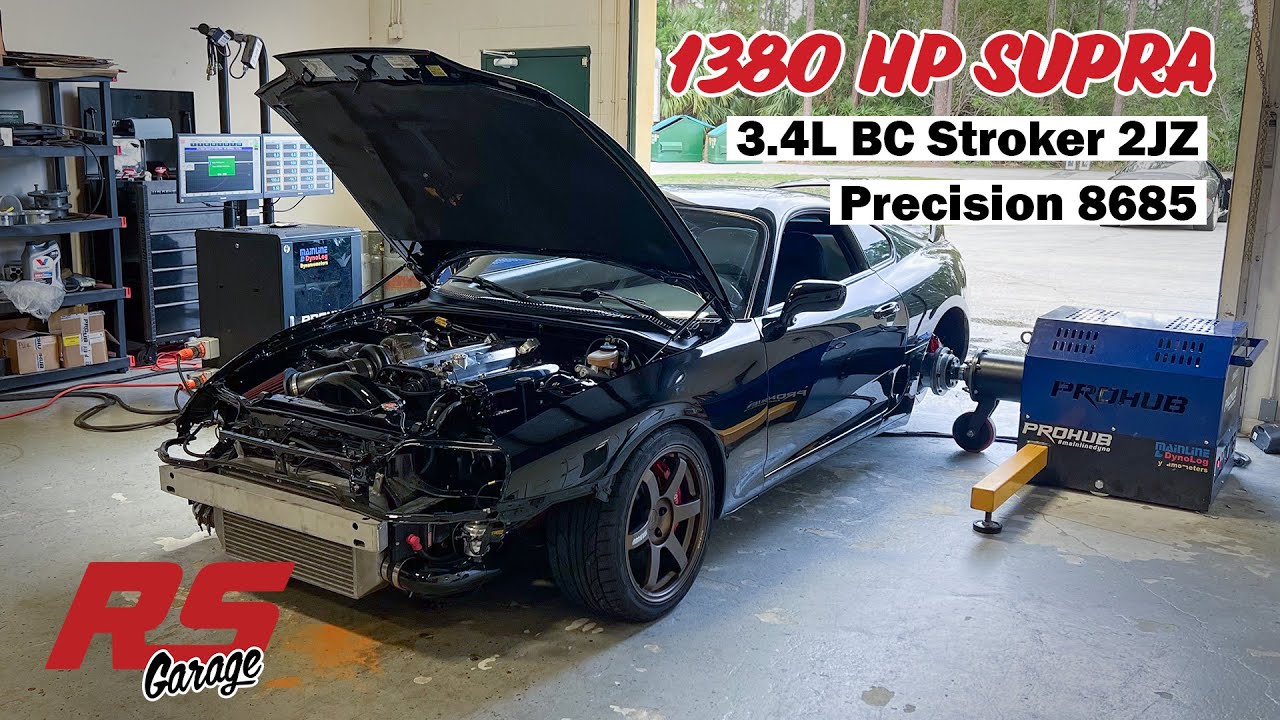 3.4L BC Stroker 2JZ with VVTI Makes 1300HP on the Hub Dyno | RS Garage