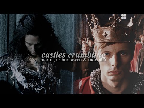 merlin, arthur, gwen & morgana | castles crumbling
