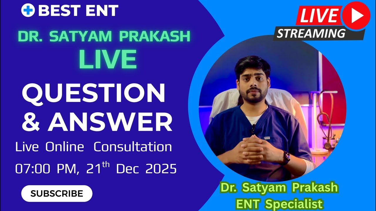 Sunday Live with ENT Doctor Dr. Satyam Prakash | Naak, Kaan, Gale ki Problem ka Live Solution | 7 PM