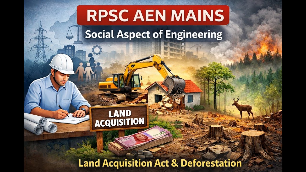 "Deforestation and Land acquisition Act" | Social Aspect of Engineering | RPSC AEN”