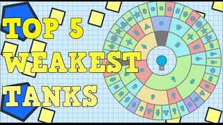 Top 5 Weakest Useless Tanks Diep.io