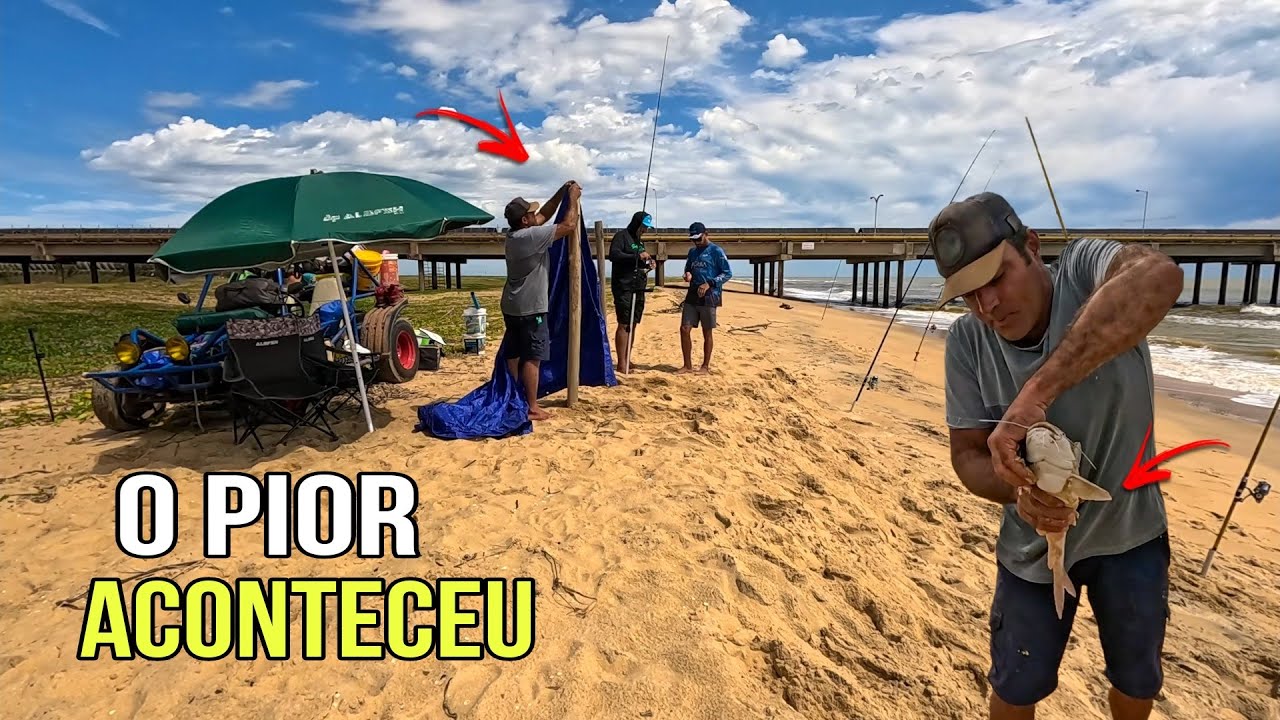 O PIOR ACONTECEU Era Pra Ser ACAMPAMENTO de 2 Dias (Duas FERROADA Ninguém AGUENTA) Pescaria de Praia