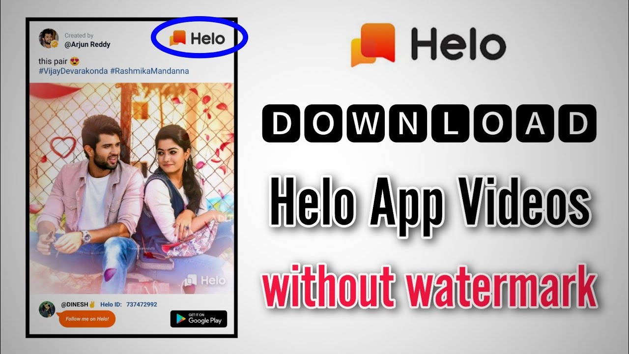 How to download Helo app videos and photos | without watermark
