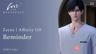 Zayne Reminder Affinity 120 Video Call | Love and Deepspace