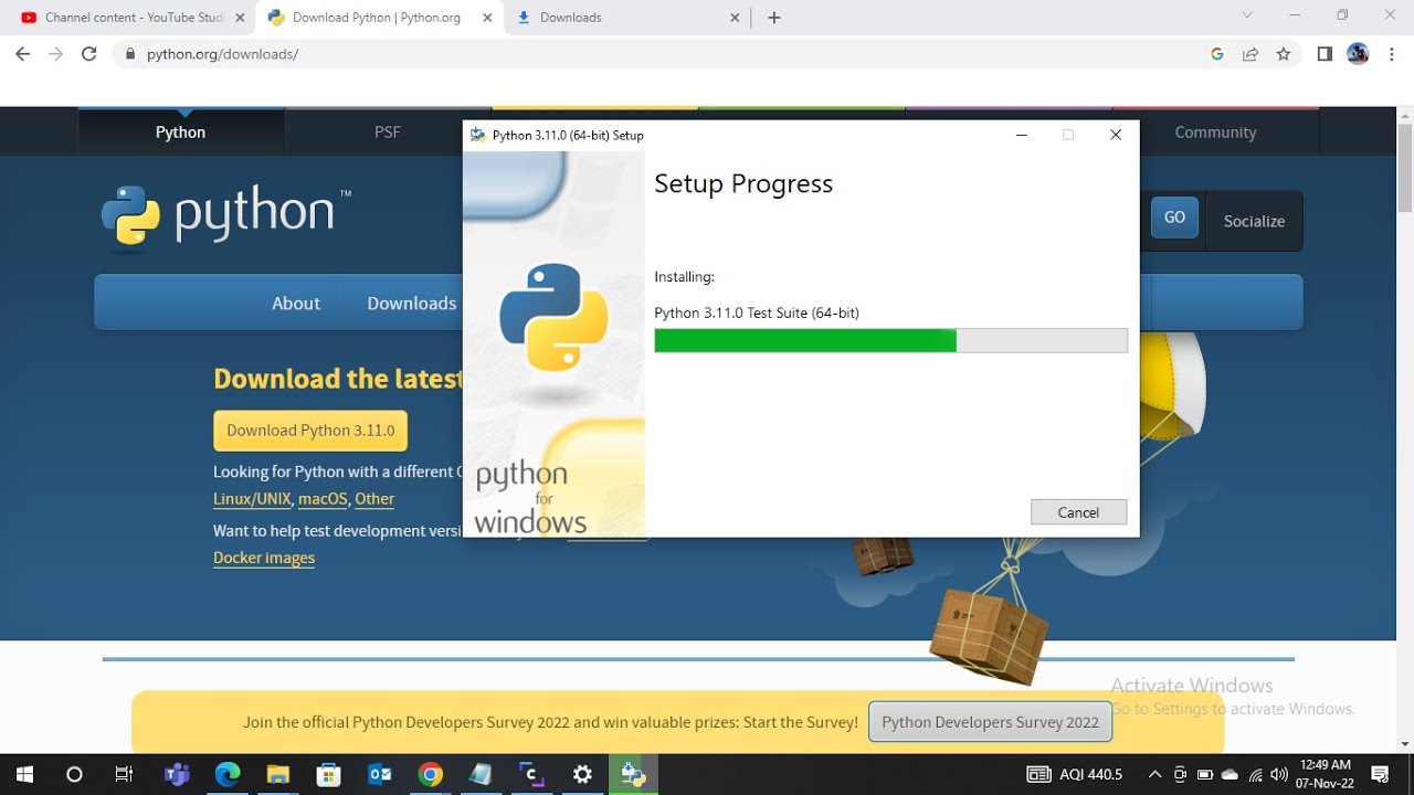 How to Download and install python 3.11.0 on windows... - youtube
