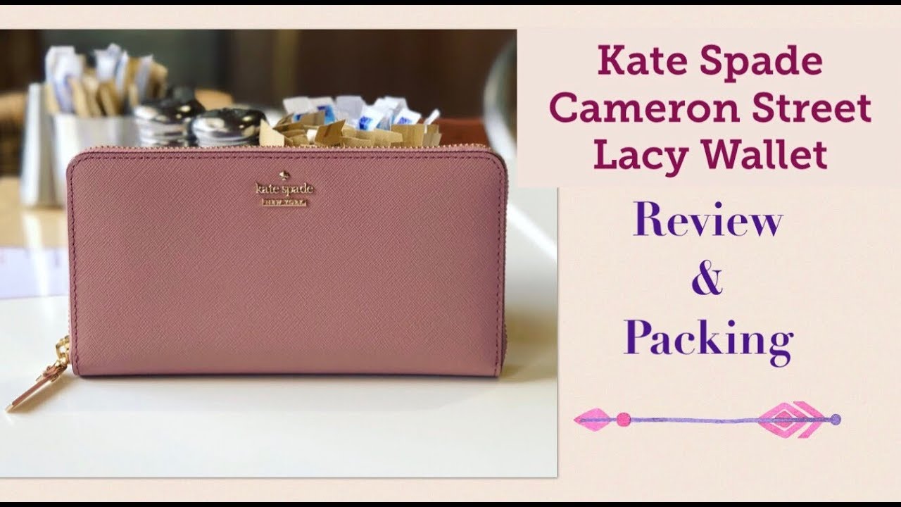 Kate Spade Cameron Street Lacy Wallet: Review + Packing - YouTube