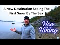 A new destination seeing the first snow by the sea  roaming southern norway