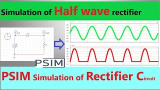 Simulation of half wave rectifier in psim || HALF wave in PSIM