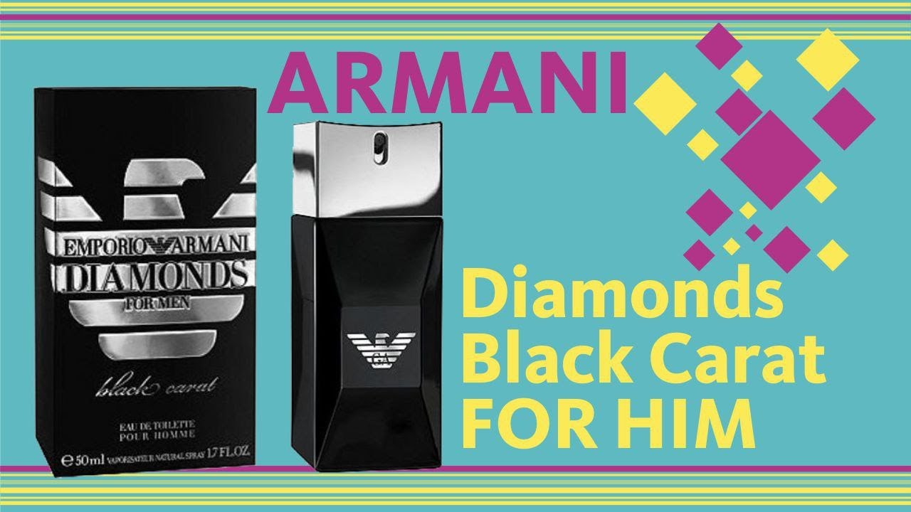 emporio armani diamonds black carat for him