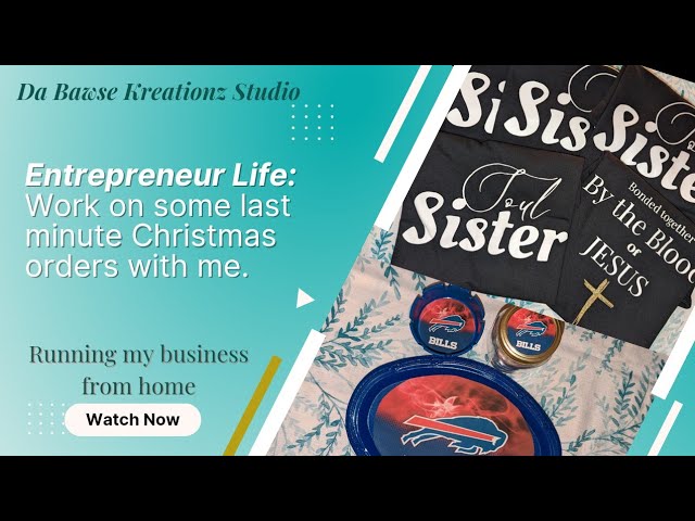 Entrepreneur Life: Week in the life working on a few Christmas orders. Come  and work with me today. 