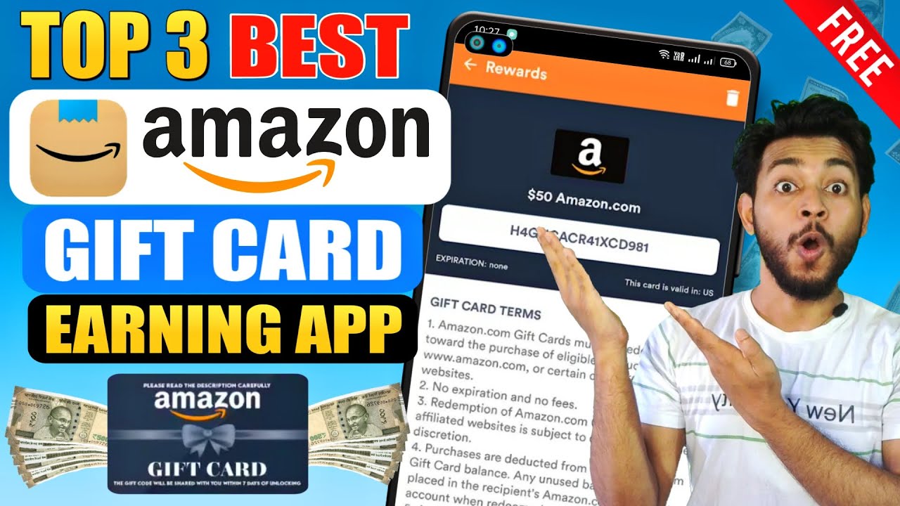 Top 3 Best Amazon Gift Card App Amazon Free Gift Card Earning App 2023 Free 500 Amazon