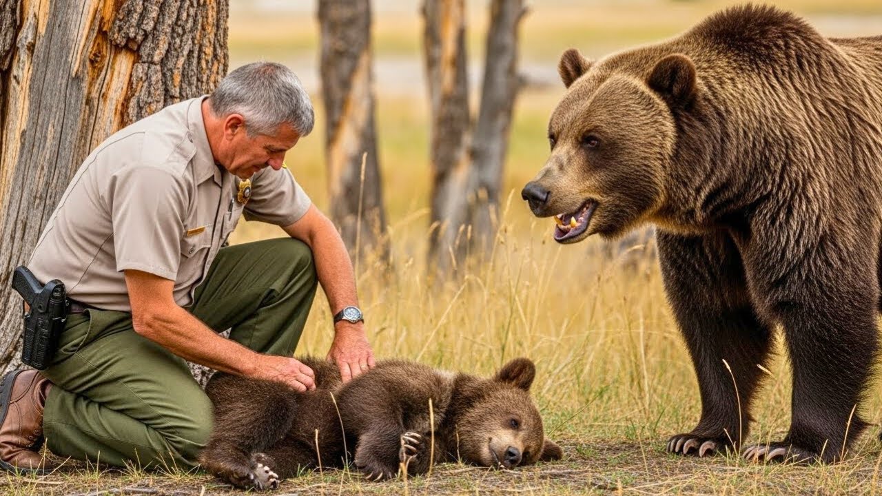 A Forest Ranger Risked his own Life to Save a Sick Brown Bear Cub — The Mother Bear Was Ready...