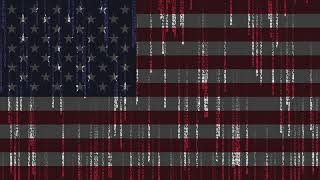 The United States of America Flag Matrix Rain Style Digital Stock Illustration screenshot 2