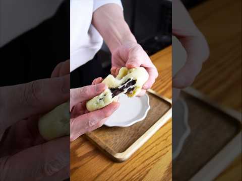 材料3つ！レンジで豆腐まんじゅう作り方！#food