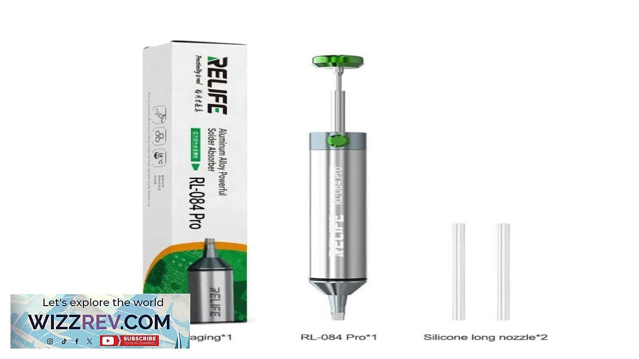 RELIFE RL 084 Pro Strong Suction Aluminum Alloy Desoldering Sucker Powerful Vacuum Suction