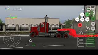 Llevando tubería de concreto en el Kenworth w900 d cap está pesada la carga 